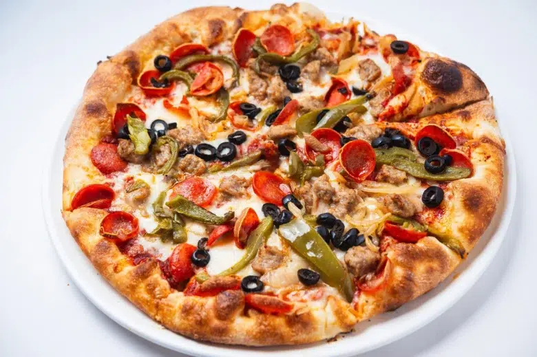 4 Staggioni Pizza at Nora's Italian Cuisine.